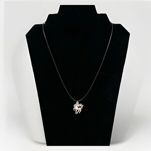 Pendant Horse Charm Silver On Leather Cord Freedom Luck Protection Charm